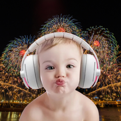 casque anti bruit bebe-feu-d'artifice