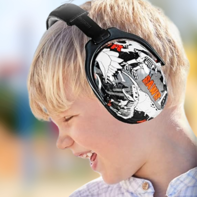 casque anti bruit enfant-donosaure-noir