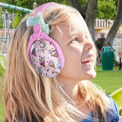 casque anti bruit enfant-licorne-rose