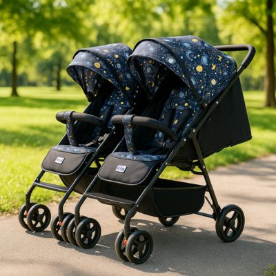 poussette double galaxie