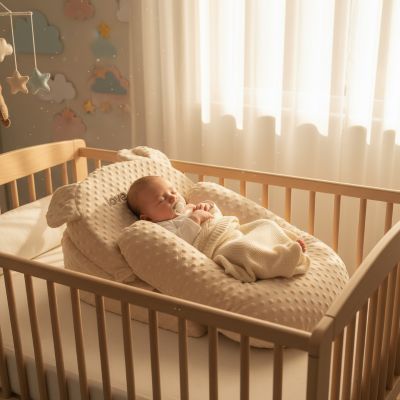 bebe-paisible-dans-reducteur-de-lit-anti-reflux