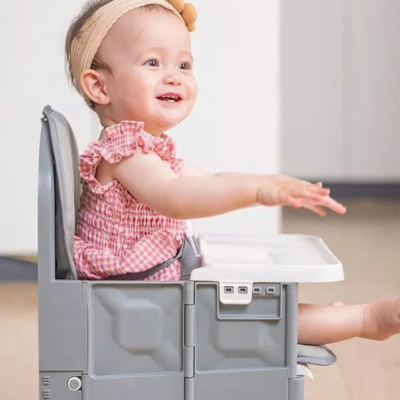 chaise haute bebe confort-grise
