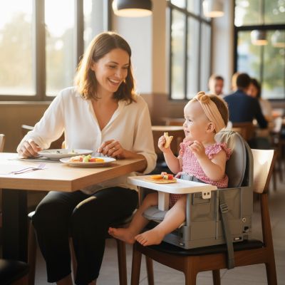 chaise-haute-bebe-confort-nido-grise-maman-souriante