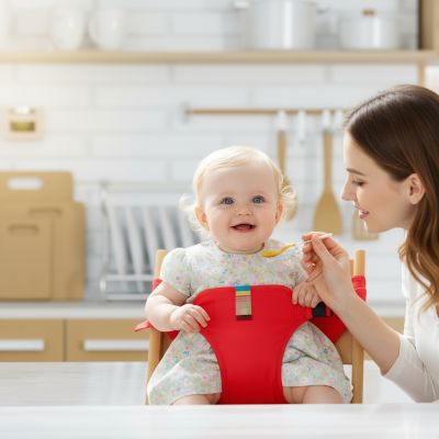 chaise-haute-bebe-flexicot-rouge-petite-fille-blonde