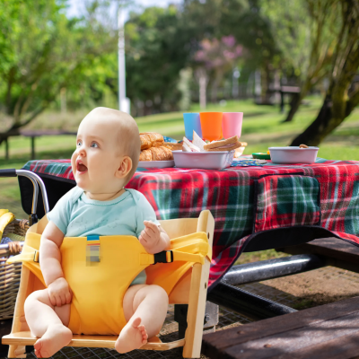 chaise haute bebe-jaune