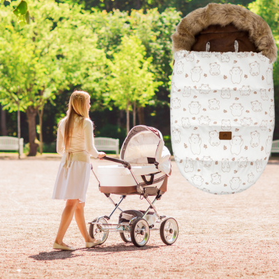 chanceliere poussette ours beige
