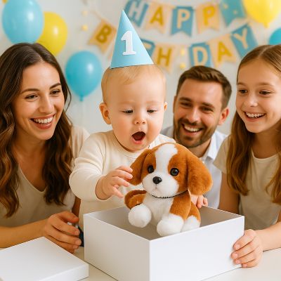 chien en peluche cadeau