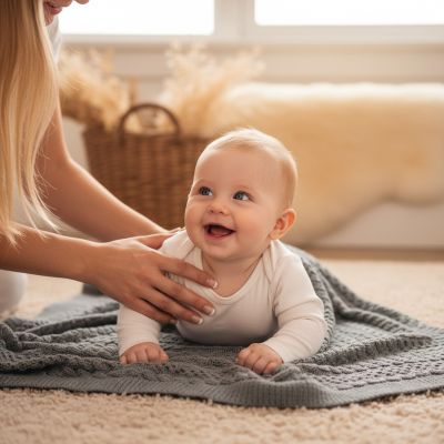 couverture-bebe-anti-boulochage-grise