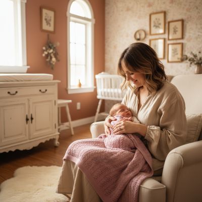 couverture-bebe-anti-boulochage-rose