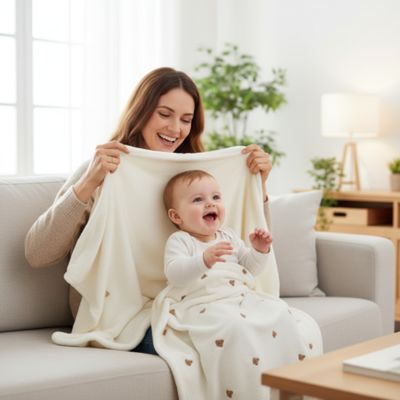 couverture-bebe-ours-polaire-maman-joyeuse