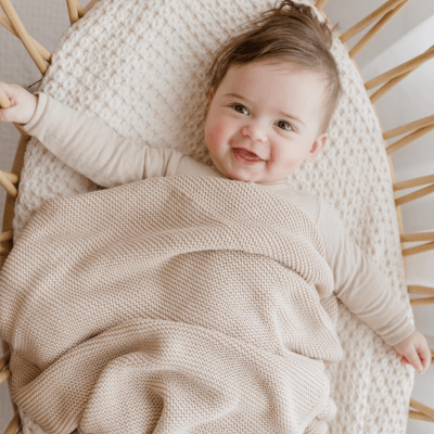 COUVERTURE BEBE TRICOT | UNISEXE - Bébé Harmonie