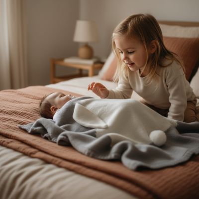 couverture-lapin-tricote-grande-soeur-avec-bebe