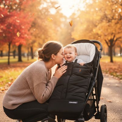 maman embrassant bebe au parc