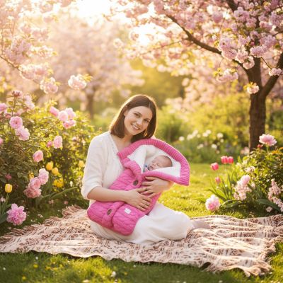 nid-dange-bebe-tricote-rose