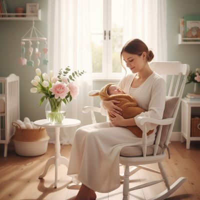 nid-dange-lapin-marron-calin-maternel