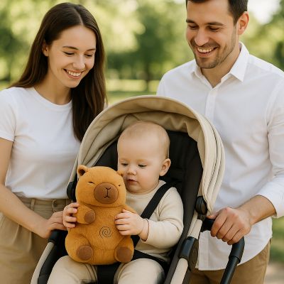 peluche capybara harmonie familiale