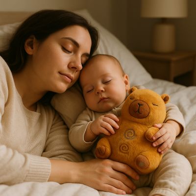 peluche capybara sommeil