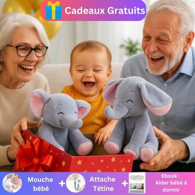PELUCHE | ÉLÉPHANT INTERACTIF - cadeau-Bébé Harmonie