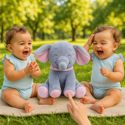 peluche elephant interactif compagnon