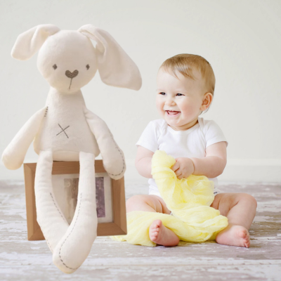 peluche lapin-blanc