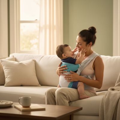 porte-bebe-tava-gris-vert-canape