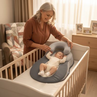 reducteur-de-lit-bebe-anti-vomi-chez-grand-mere-tete-plate